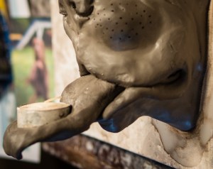 ceramic dog sculpture - boxer detail
